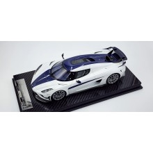 Clearance FrontiArt Koenigsegg Regera Pearl White with Blue Carbon - Limited 399 pcs